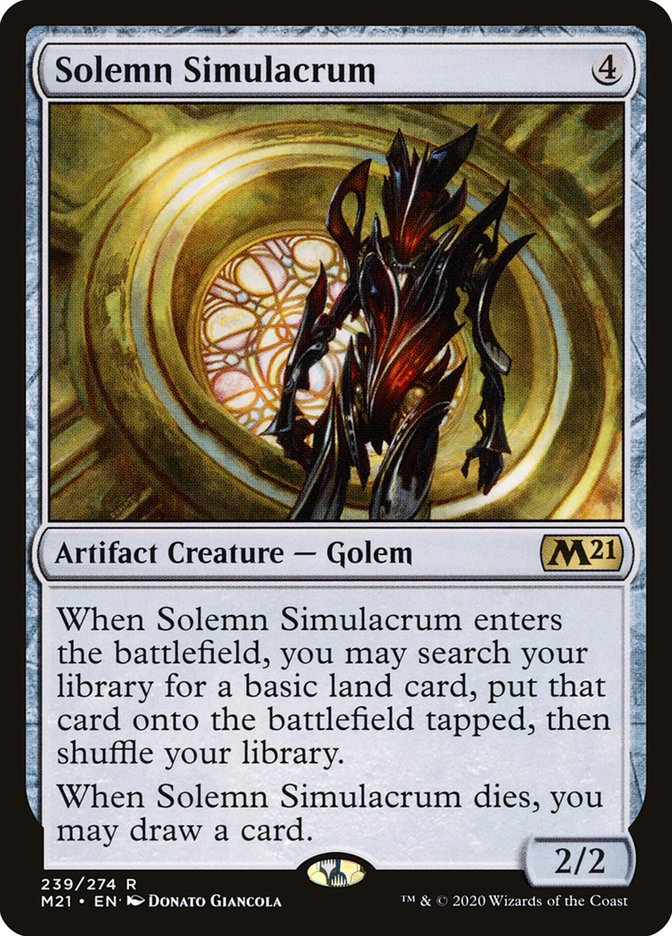 Solemn Simulacrum [Core Set 2021] | Chromatic Games