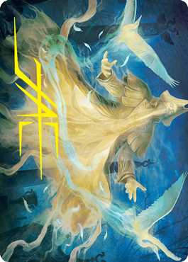 Heron-Blessed Geist Art Card (Gold-Stamped Signature) [Innistrad: Crimson Vow Art Series] | Chromatic Games