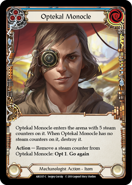 Optekal Monocle [ARC037-C] (Arcane Rising)  1st Edition Rainbow Foil | Chromatic Games