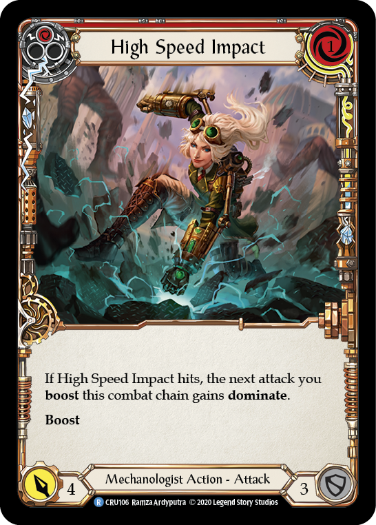 High Speed Impact (Red) [CRU106] (Crucible of War)  1st Edition Rainbow Foil | Chromatic Games