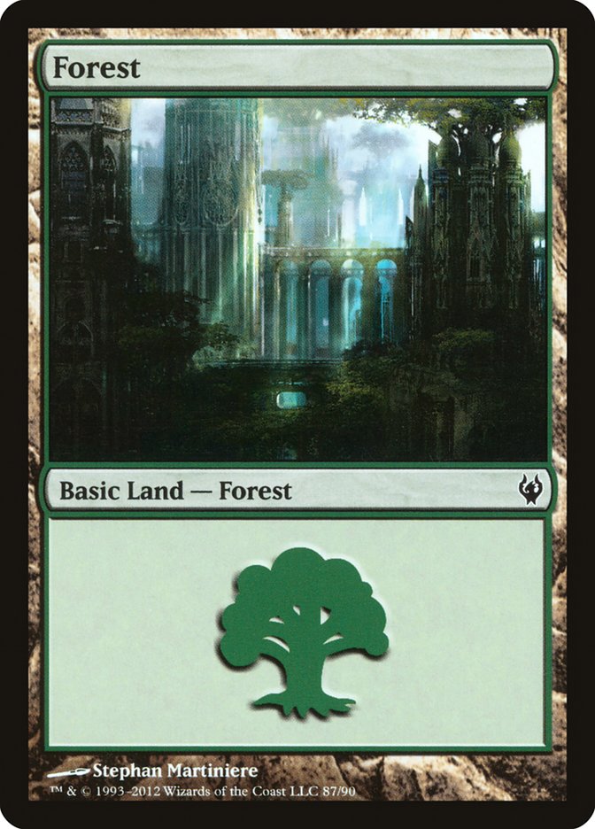 Forest (87) [Duel Decks: Izzet vs. Golgari] | Chromatic Games