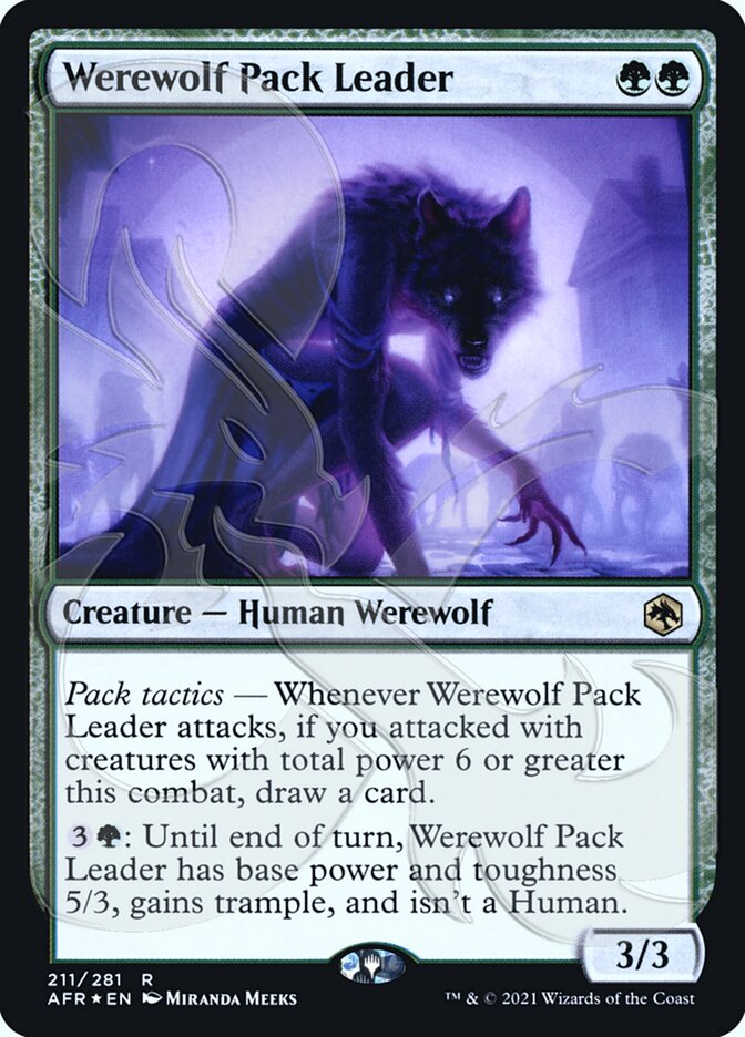 Werewolf Pack Leader (Ampersand Promo) [Dungeons & Dragons: Adventures in the Forgotten Realms Promos] | Chromatic Games