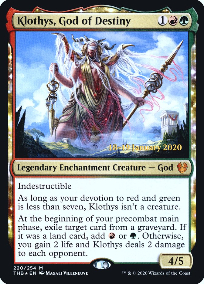 Klothys, God of Destiny [Theros Beyond Death Prerelease Promos] | Chromatic Games