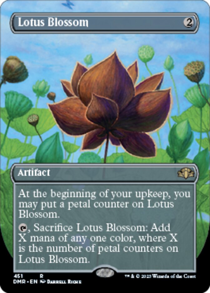 Lotus Blossom (Borderless Alternate Art) [Dominaria Remastered] | Chromatic Games