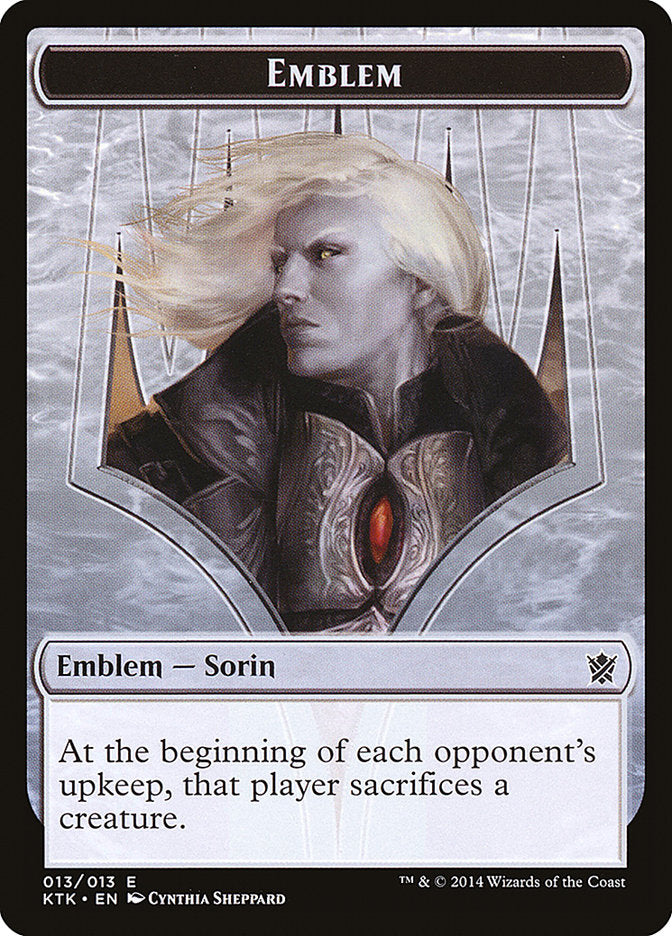 Sorin, Solemn Visitor Emblem [Khans of Tarkir Tokens] | Chromatic Games