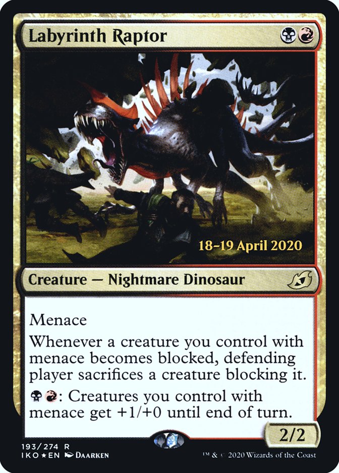 Labyrinth Raptor [Ikoria: Lair of Behemoths Prerelease Promos] | Chromatic Games