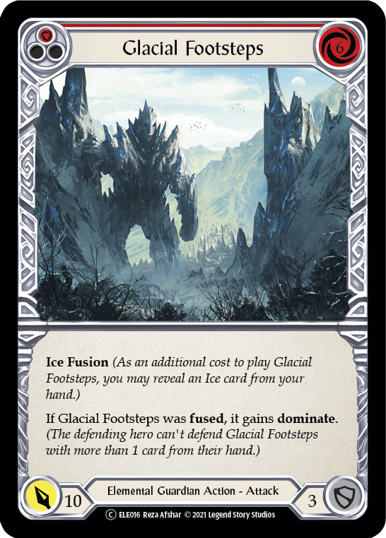 Glacial Footsteps (Red) [U-ELE016] (Tales of Aria Unlimited)  Unlimited Rainbow Foil | Chromatic Games