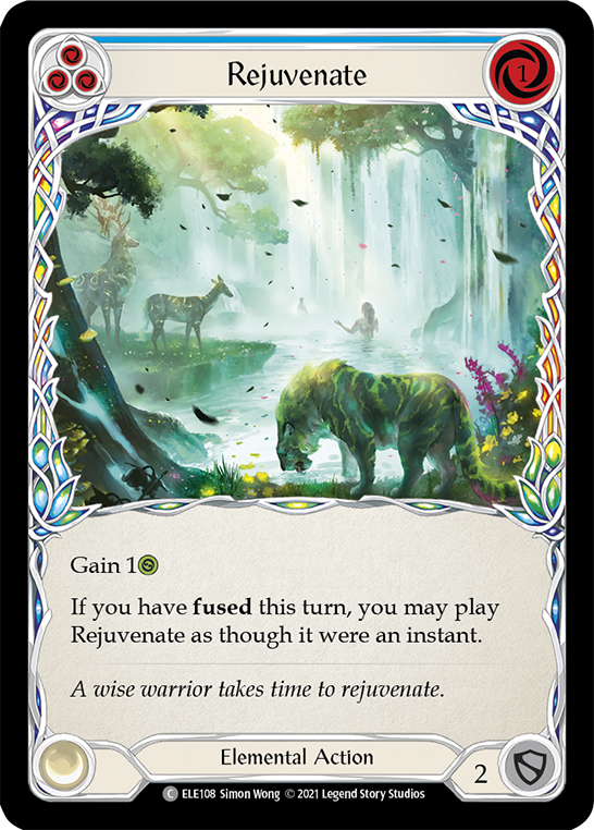 Rejuvenate (Blue) [ELE108] (Tales of Aria)  1st Edition Rainbow Foil | Chromatic Games