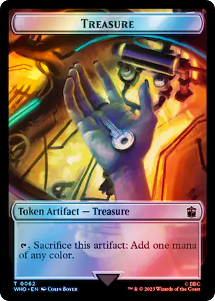 Copy // Treasure (0062) Double-Sided Token (Surge Foil) [Doctor Who Tokens] | Chromatic Games