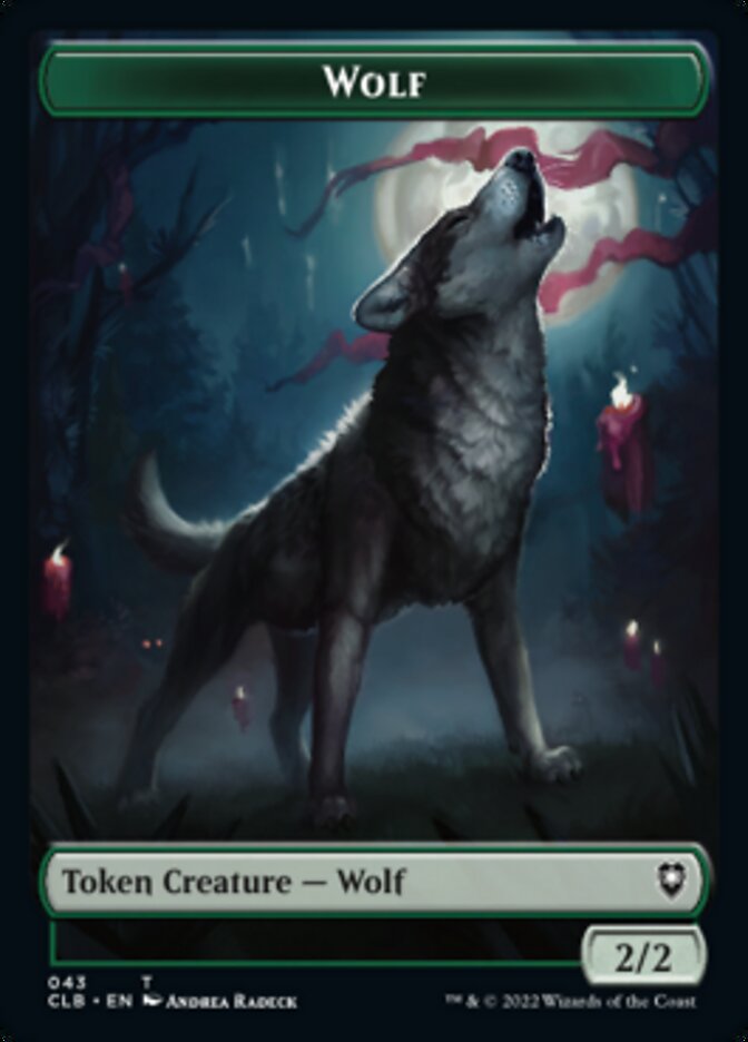 Wolf // Insect Double-Sided Token [Commander Legends: Battle for Baldur's Gate Tokens] | Chromatic Games