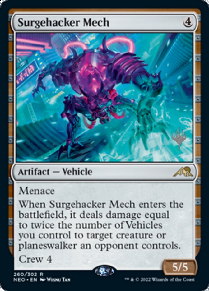 Surgehacker Mech (Promo Pack) [Kamigawa: Neon Dynasty Promos] | Chromatic Games