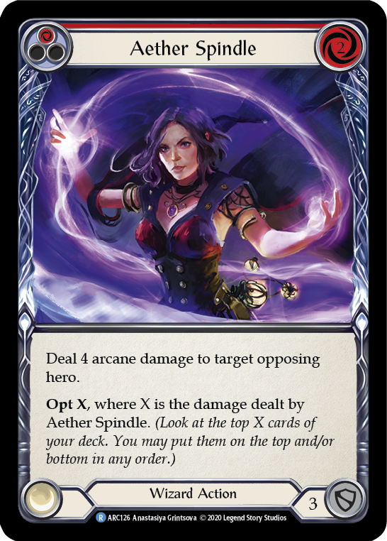 Aether Spindle (Red) [U-ARC126] (Arcane Rising Unlimited)  Unlimited Rainbow Foil | Chromatic Games