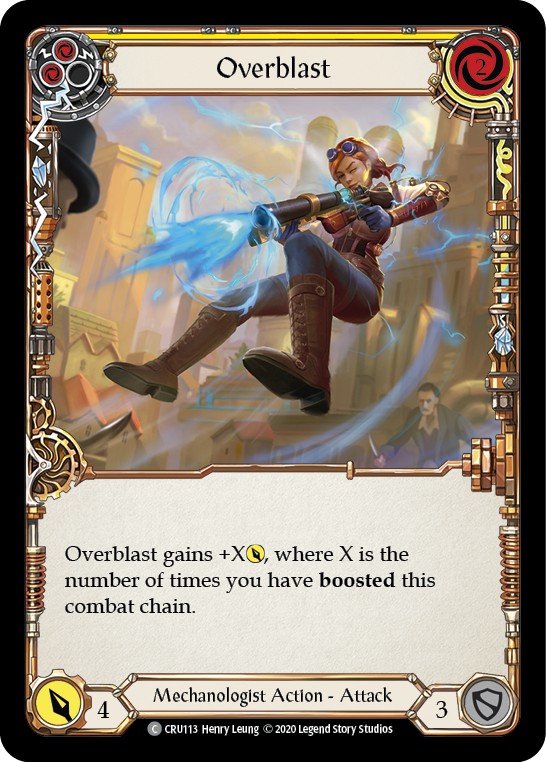 Overblast (Yellow) [CRU113] (Crucible of War)  1st Edition Rainbow Foil | Chromatic Games