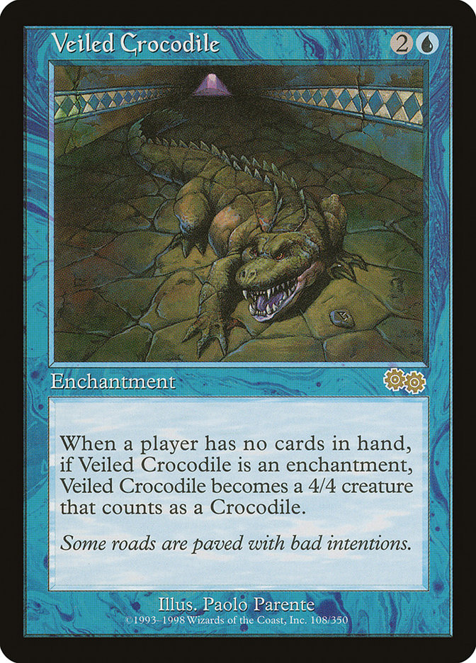 Veiled Crocodile [Urza's Saga] | Chromatic Games