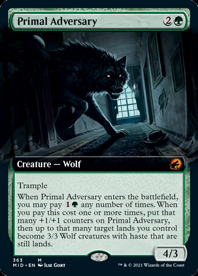 Primal Adversary (Extended Art) [Innistrad: Midnight Hunt] | Chromatic Games