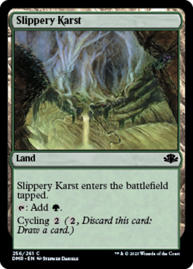 Slippery Karst [Dominaria Remastered] | Chromatic Games