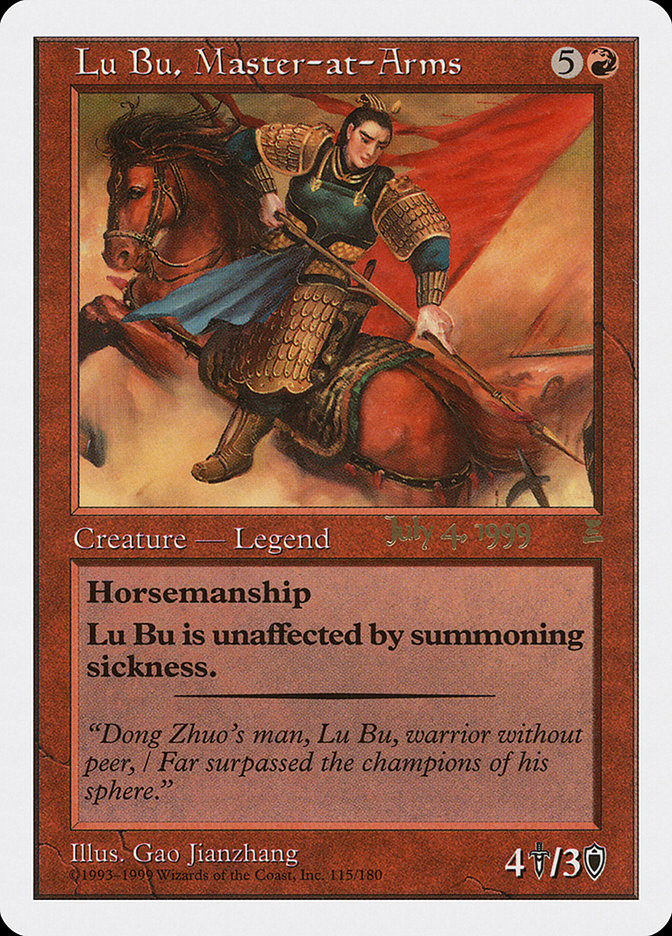 Lu Bu, Master-at-Arms (July 4, 1999) [Portal Three Kingdoms Promos] | Chromatic Games