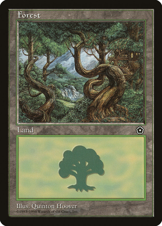 Forest (Treehouse on Right / Green Signature) [Portal Second Age] | Chromatic Games