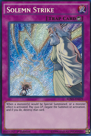 Solemn Strike [BOSH-EN079] Secret Rare | Chromatic Games