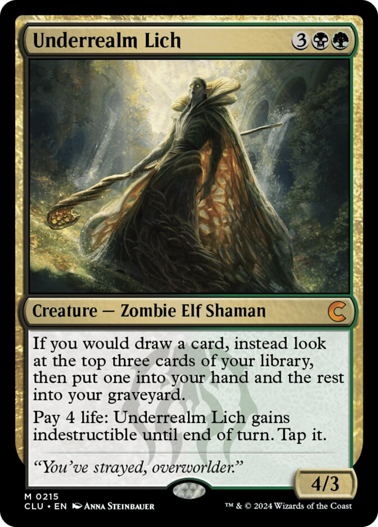 Underrealm Lich [Ravnica: Clue Edition] | Chromatic Games