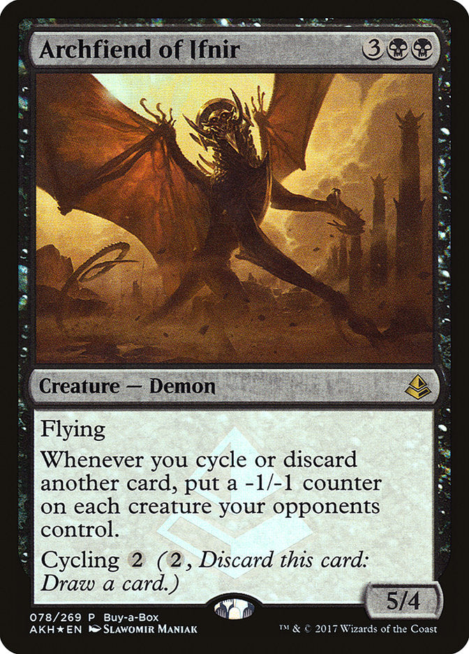 Archfiend of Ifnir (Buy-A-Box) [Amonkhet Promos] | Chromatic Games