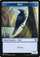 Elf Warrior // Bird Double-Sided Token [Kaldheim Tokens] | Chromatic Games