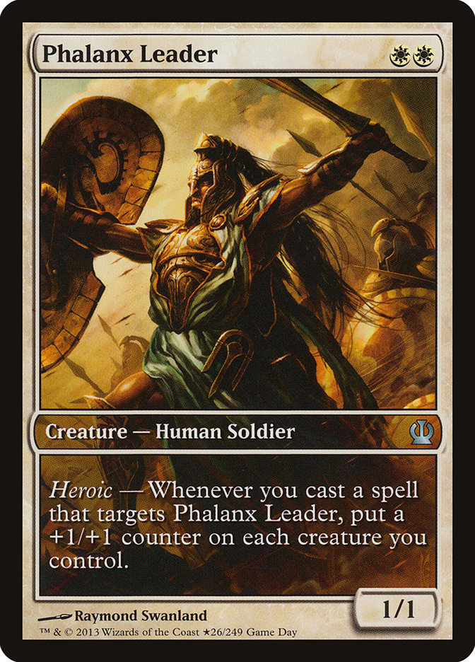 Phalanx Leader (Game Day) (Extended Art) [Theros Promos] | Chromatic Games