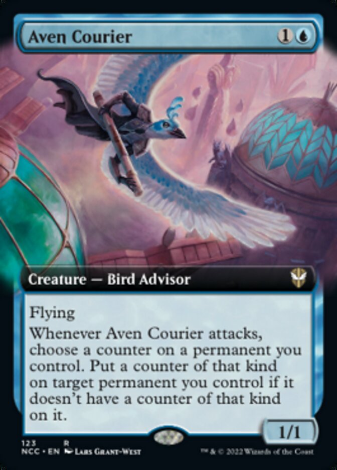 Aven Courier (Extended Art) [Streets of New Capenna Commander] | Chromatic Games