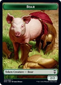 Boar // Spirit Double-Sided Token [Kaldheim Commander Tokens] | Chromatic Games