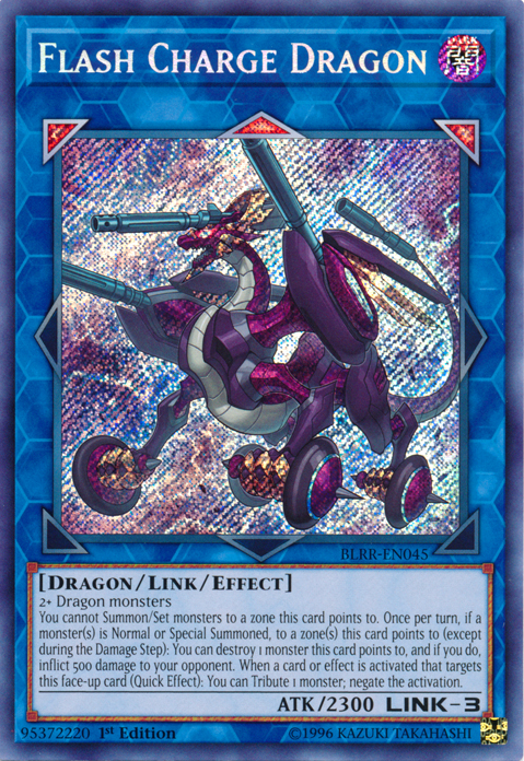 Flash Charge Dragon [BLRR-EN045] Secret Rare | Chromatic Games