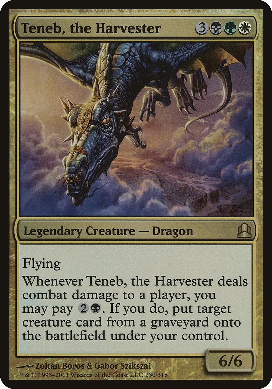 Teneb, the Harvester (Oversized) [Commander 2011 Oversized] | Chromatic Games