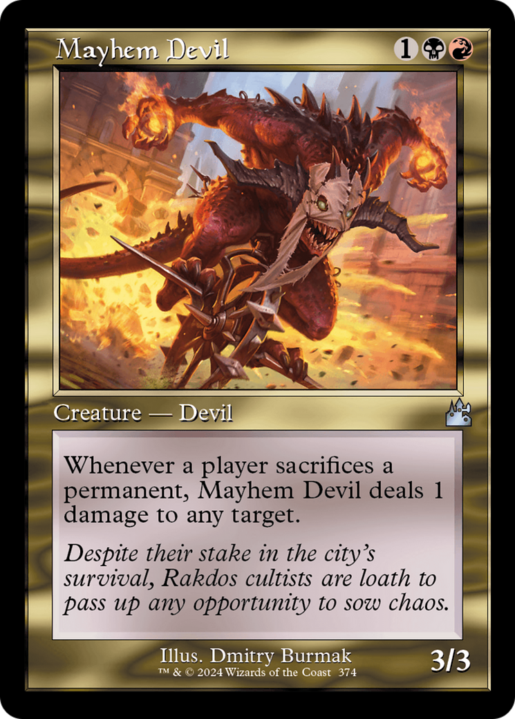 Mayhem Devil (Retro Frame) [Ravnica Remastered] | Chromatic Games