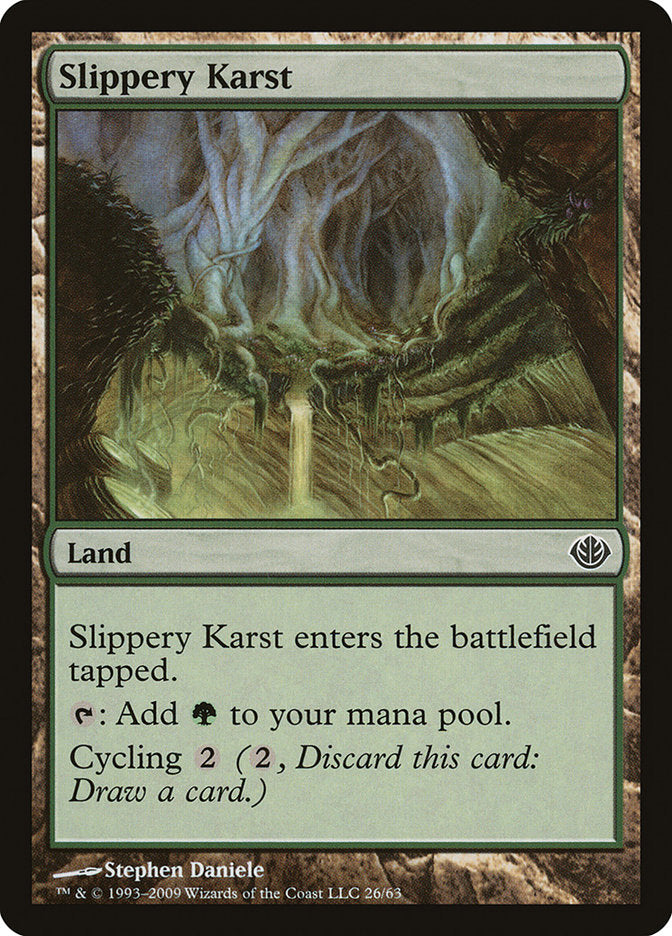 Slippery Karst [Duel Decks: Garruk vs. Liliana] | Chromatic Games