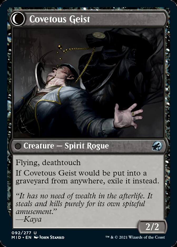 Covert Cutpurse // Covetous Geist [Innistrad: Midnight Hunt] | Chromatic Games