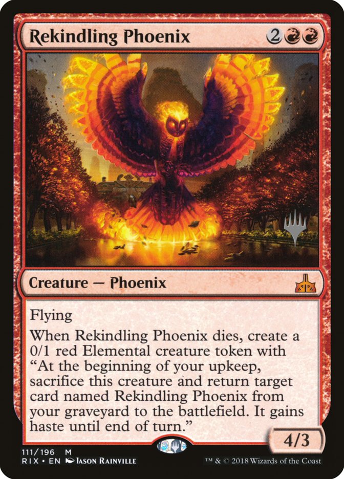 Rekindling Phoenix (Promo Pack) [Rivals of Ixalan Promos] | Chromatic Games