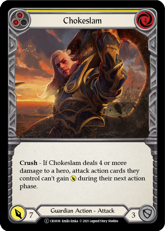 Chokeslam (Yellow) [U-CRU036] (Crucible of War Unlimited)  Unlimited Normal | Chromatic Games