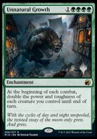 Unnatural Growth (Promo Pack) [Innistrad: Midnight Hunt Promos] | Chromatic Games