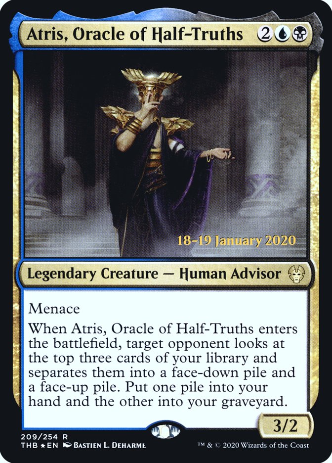 Atris, Oracle of Half-Truths [Theros Beyond Death Prerelease Promos] | Chromatic Games