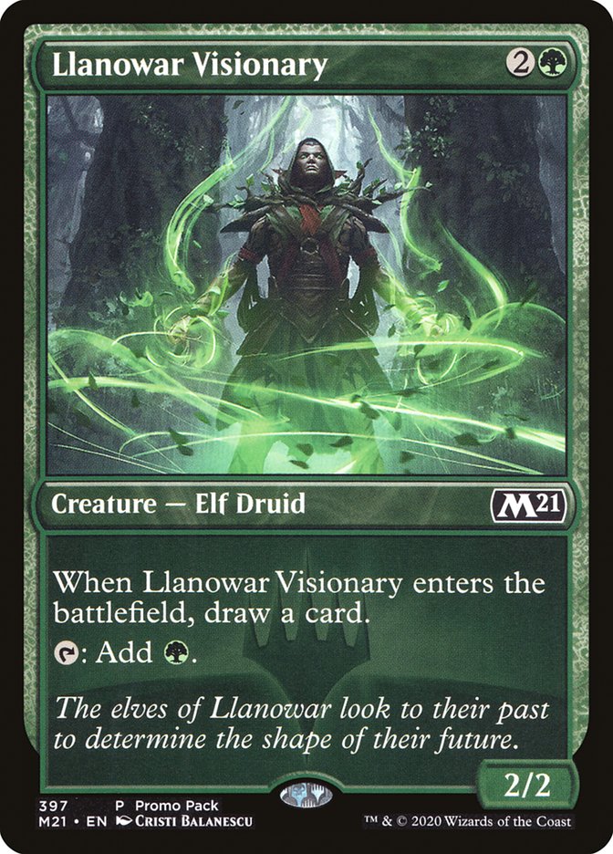 Llanowar Visionary (Promo Pack) [Core Set 2021 Promos] | Chromatic Games