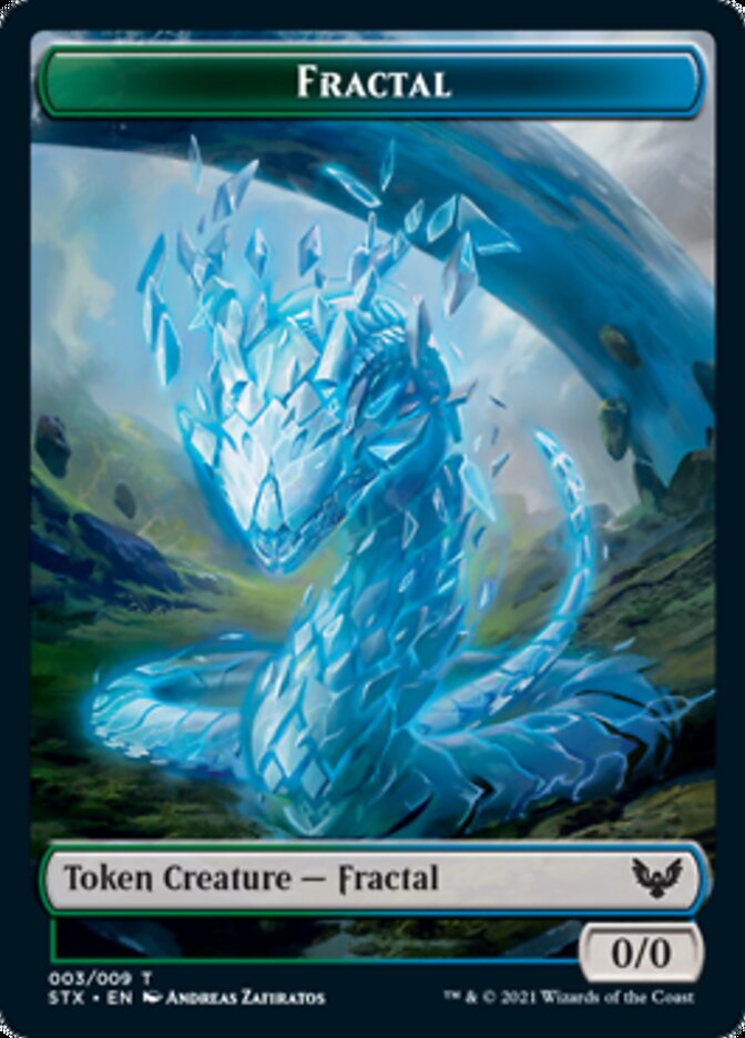 Fractal // Avatar Double-Sided Token [Strixhaven: School of Mages Tokens] | Chromatic Games