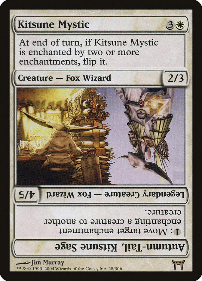 Kitsune Mystic // Autumn-Tail, Kitsune Sage [Champions of Kamigawa] | Chromatic Games