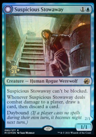 Suspicious Stowaway // Seafaring Werewolf [Innistrad: Midnight Hunt Prerelease Promos] | Chromatic Games