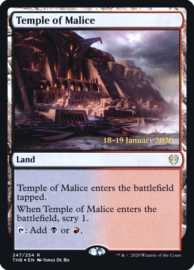 Temple of Malice [Theros Beyond Death Prerelease Promos] | Chromatic Games