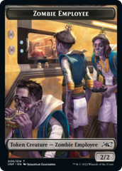 Zombie Employee // Treasure (013) Double-Sided Token [Unfinity Tokens] | Chromatic Games