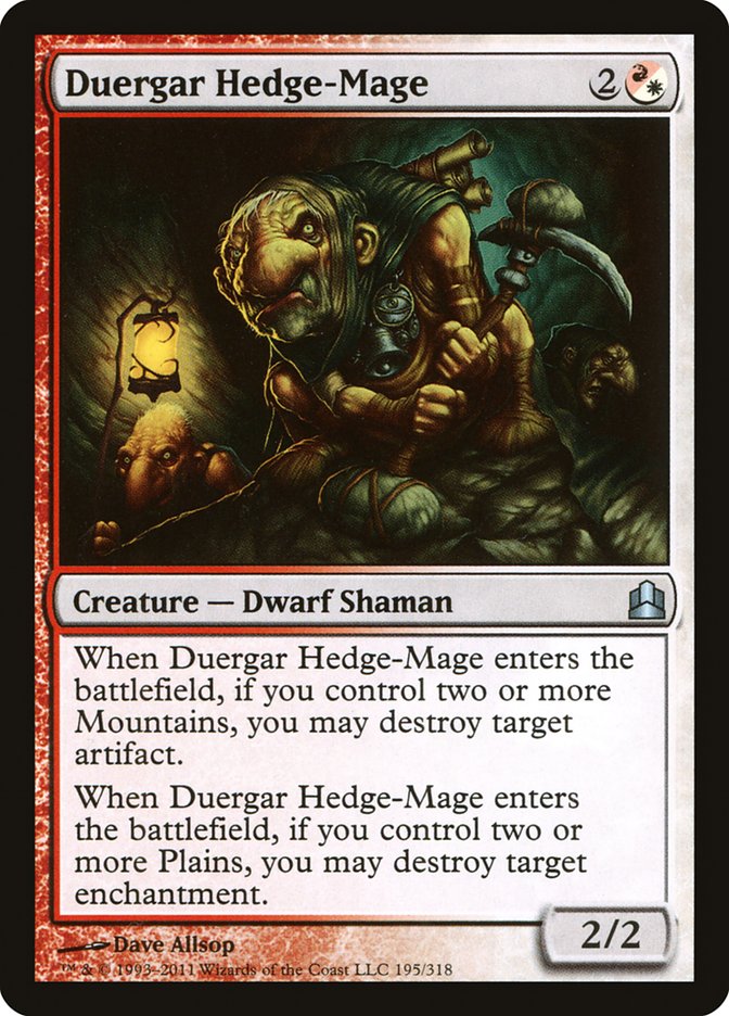 Duergar Hedge-Mage [Commander 2011] | Chromatic Games