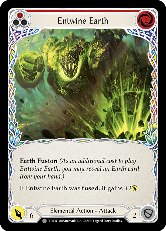 Entwine Earth (Red) [ELE094] (Tales of Aria)  1st Edition Rainbow Foil | Chromatic Games