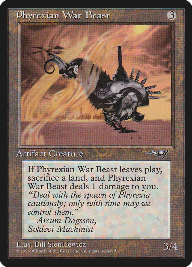 Phyrexian War Beast (Signature on Right) [Alliances] | Chromatic Games