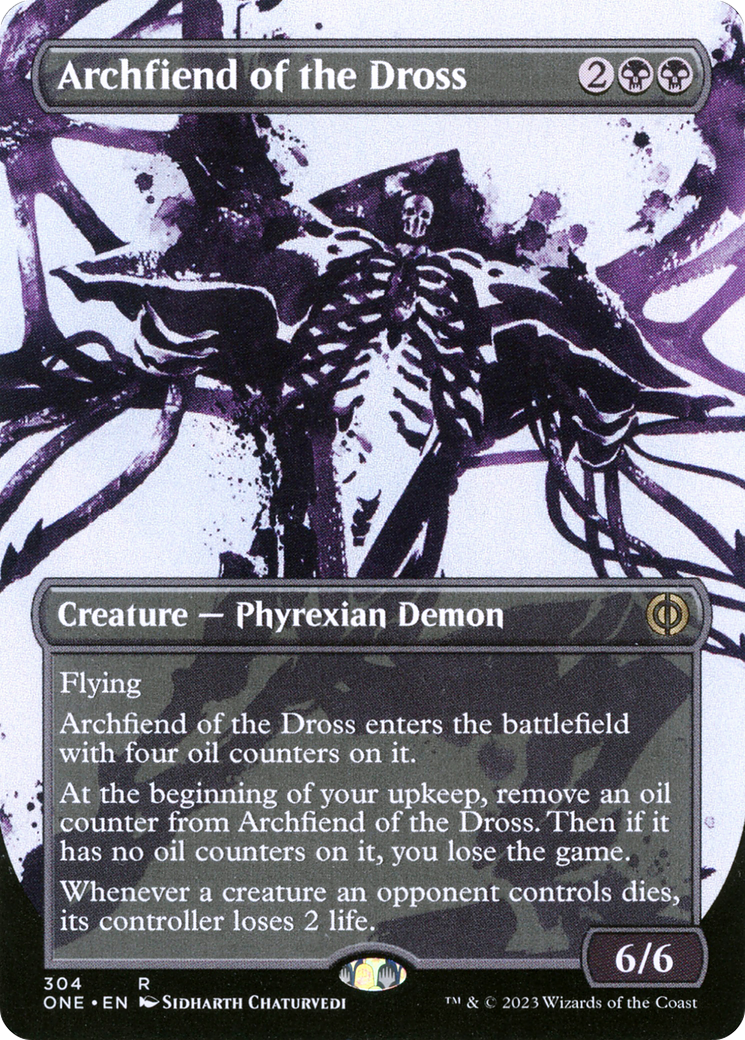 Archfiend of the Dross (Borderless Ichor) [Phyrexia: All Will Be One] | Chromatic Games