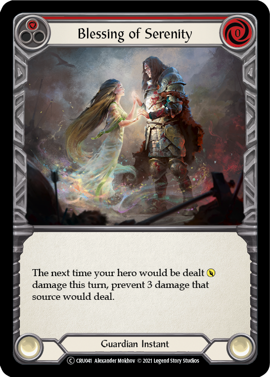 Blessing of Serenity (Red) [U-CRU041] (Crucible of War Unlimited)  Unlimited Normal | Chromatic Games