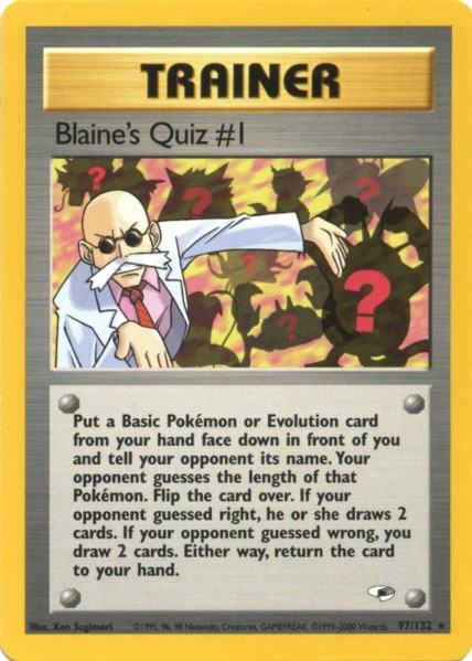 Blaine's Quiz #1 [Gym Heroes] | Chromatic Games